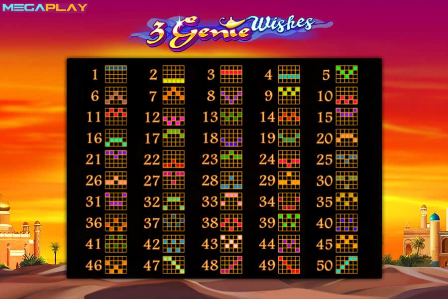 Paylines 3 Genie Wishes